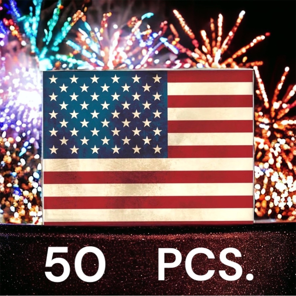 50 10X13 Poly Mailers USA Rustic Flag, Shipping Envelopes PRICE IS FIRM - Picture 3 of 5